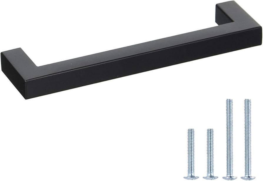 goldenwarm 10 Pack 5 Inch Black Cabinet Handles Matte Black Drawer Pulls Stainless Steel Cabinet ... | Amazon (US)