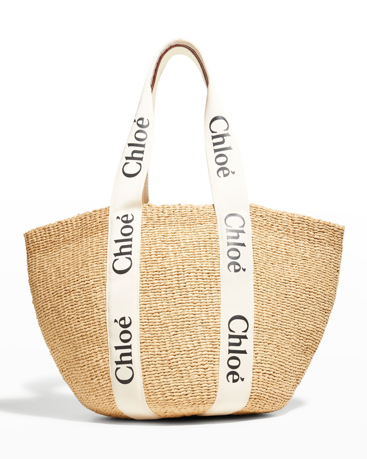 Woody Large Mifuko Basket Bag in Fair Trade Paper Embellished with Linen | Neiman Marcus