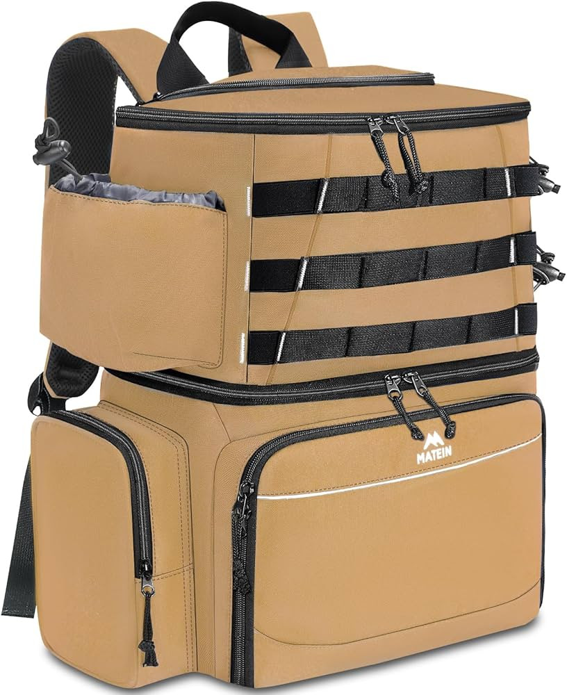 MATEIN Fishing Backpack Tackle Box, Water Resistant Fishing Storage Bag with Rod Holders & Cooler... | Amazon (US)