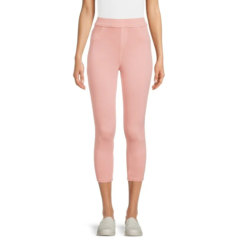 Time and Tru Women's Mid Rise Capri Jegging 23" Inseam | Walmart (US)