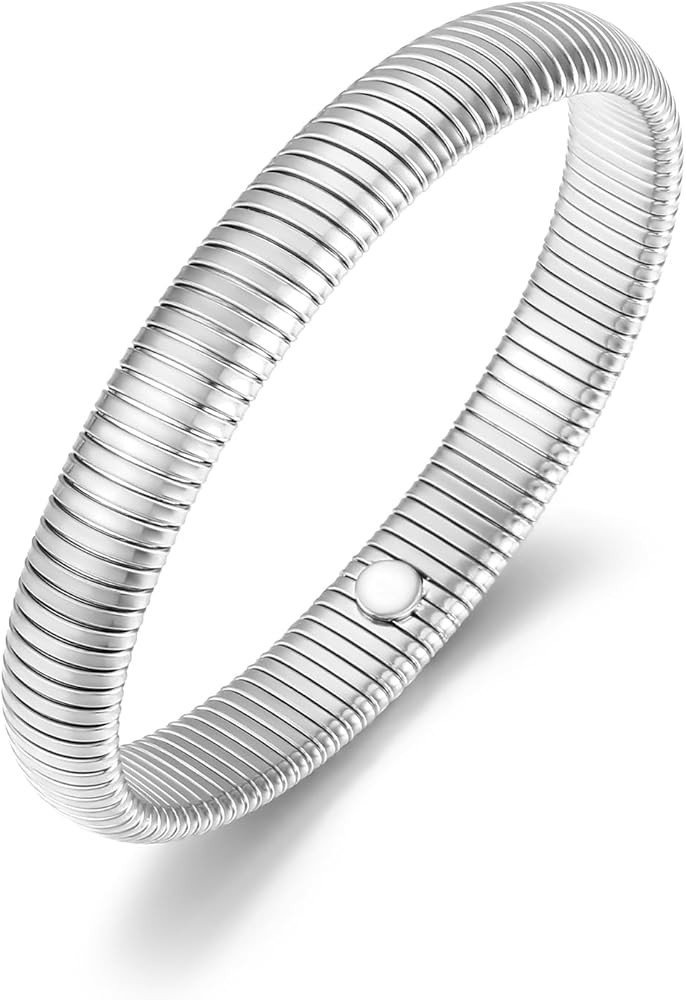 IUSFLY Flex Snake Stretch Gold Bracelets for Women,Stainless Steel Wide Gold Wristband Bangle Bra... | Amazon (US)