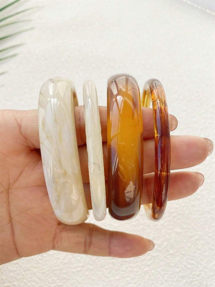 Resin Bangle Bracelets | SHEIN