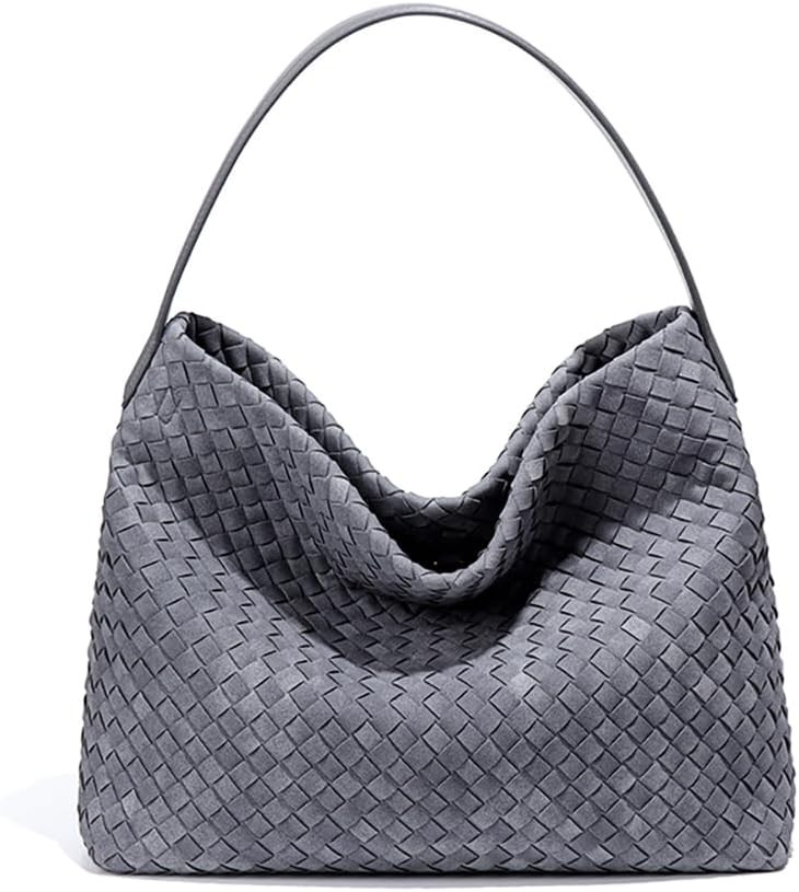 Dreubea Woven Tote Bag for Women, Elegant Minimalist Shoulder Handbag, Top Handle Purse for Daily Use | Amazon (US)