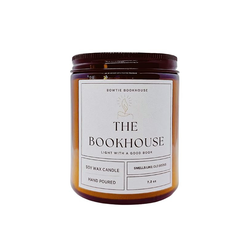 The Bookhouse | Library Scented Candle | Bookish Candle | Hand Poured Soy Wax Candle | 7.2 oz | A... | Amazon (US)