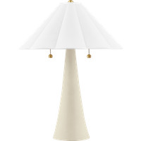Mitzi Alana 17W x 23H Table Lamp, Body Frame: Ceramic/Shade/Diffuser: in Brass by DecoratorsBest | DecoratorsBest