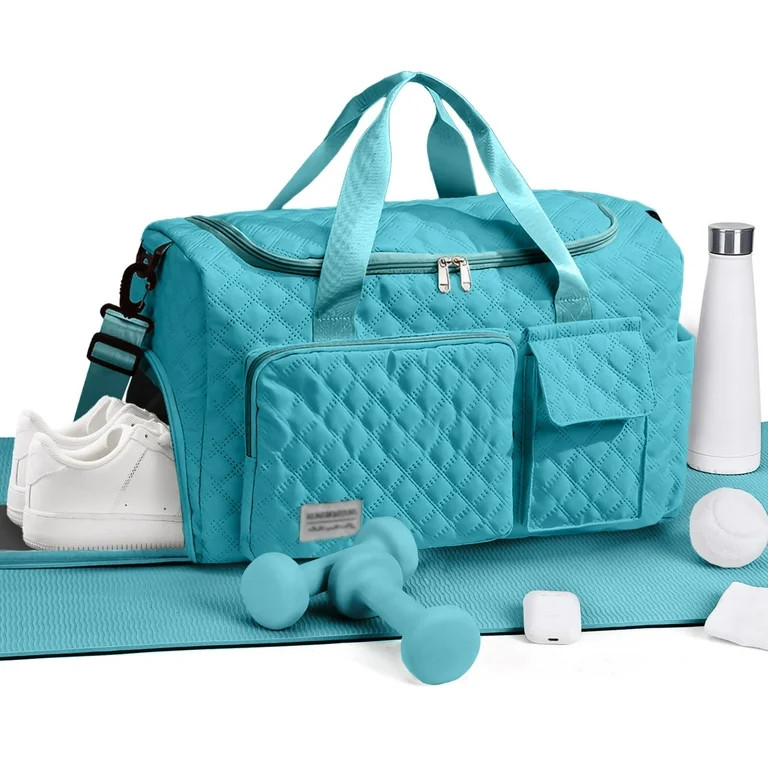 DAKIMOE Travel Duffle Bag for Women Men, Weekender Bags Carry on Gym Bag with Wet Pocket/Adjustab... | Walmart (US)