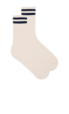 Free People Jackson Cozy Stripe Socks in Classic Navy from Revolve.com | Revolve Clothing (Global)