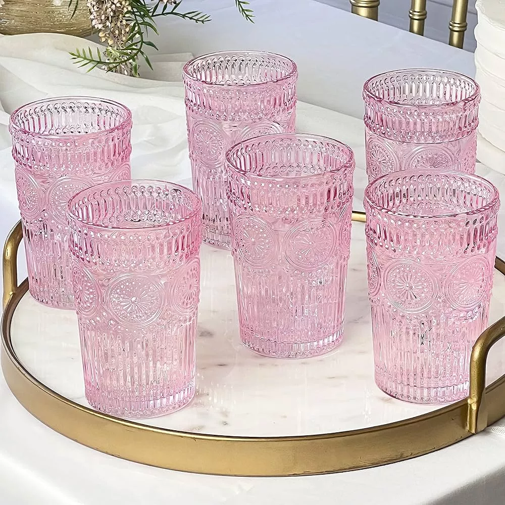 Vintage Glaver's Glass Tumbler Drinking Glasses Set of 4 