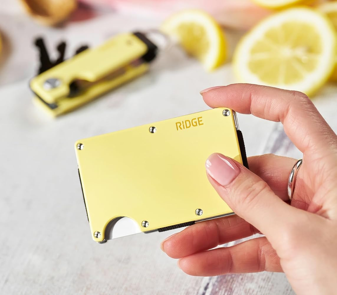 The Ridge Minimalist Slim Wallet For Women - RFID Blocking Front Pocket Credit Card Holder - Metal Wallet For women With Money Clip | Amazon (US)