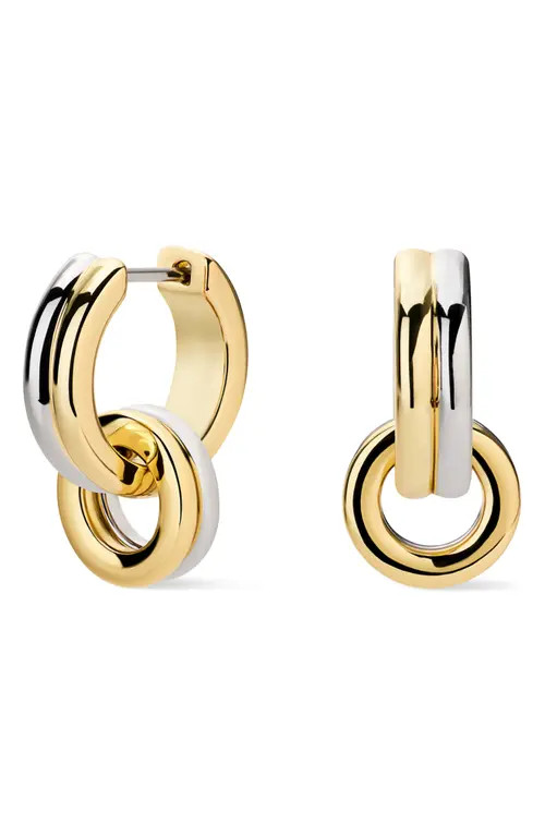Ana Luisa Asher Drop Huggie Hoop Earrings in Gold /Silver at Nordstrom | Nordstrom