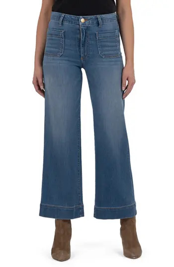 KUT from the Kloth Meg High Waist Ankle Wide Leg Jeans in Restraint at Nordstrom Rack, Size 6 | Nordstrom Rack