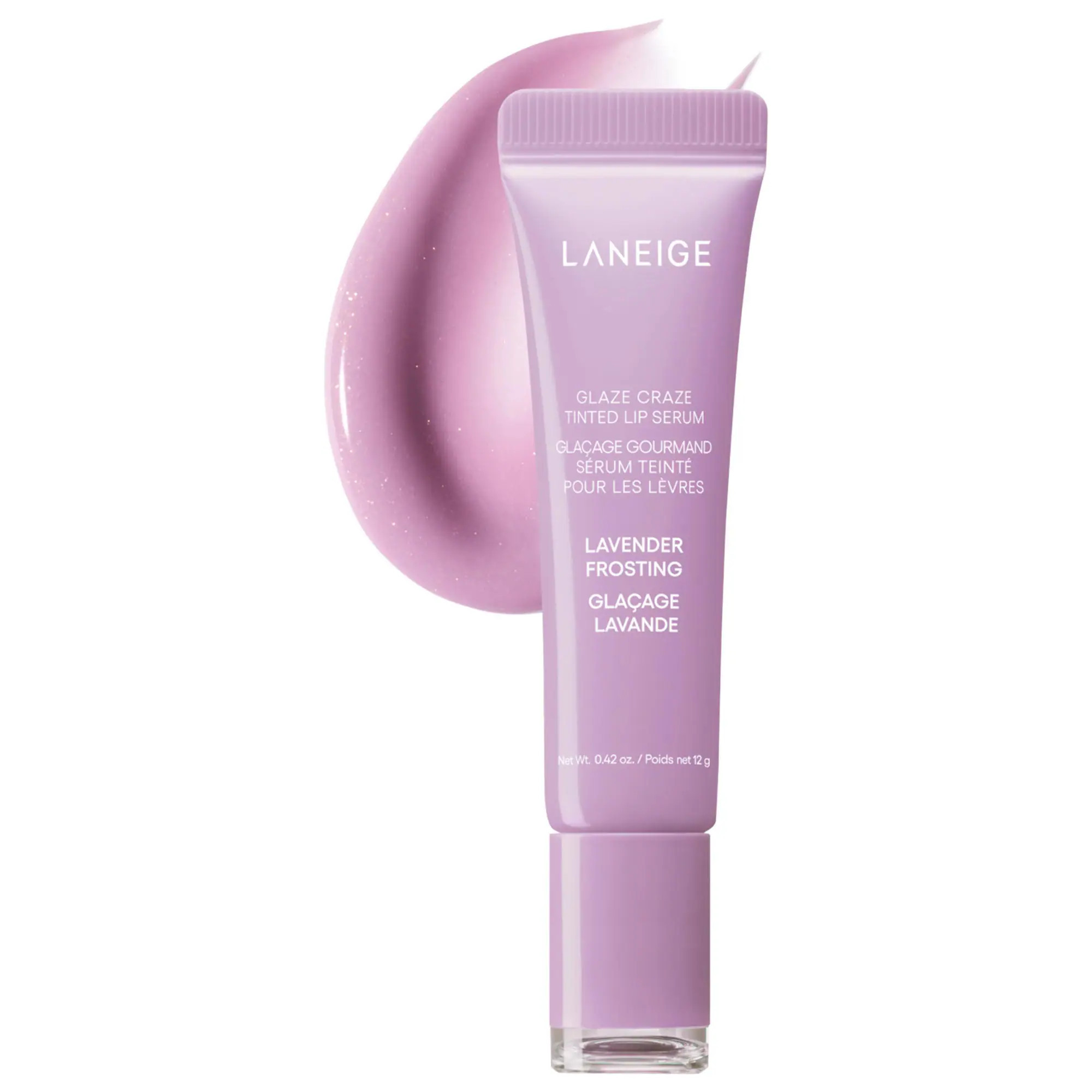 LANEIGE Glaze Craze Tinted Polypeptide Lip Serum Treatment Lavender Frosting 0.42 oz./12 g | Sephora (US)