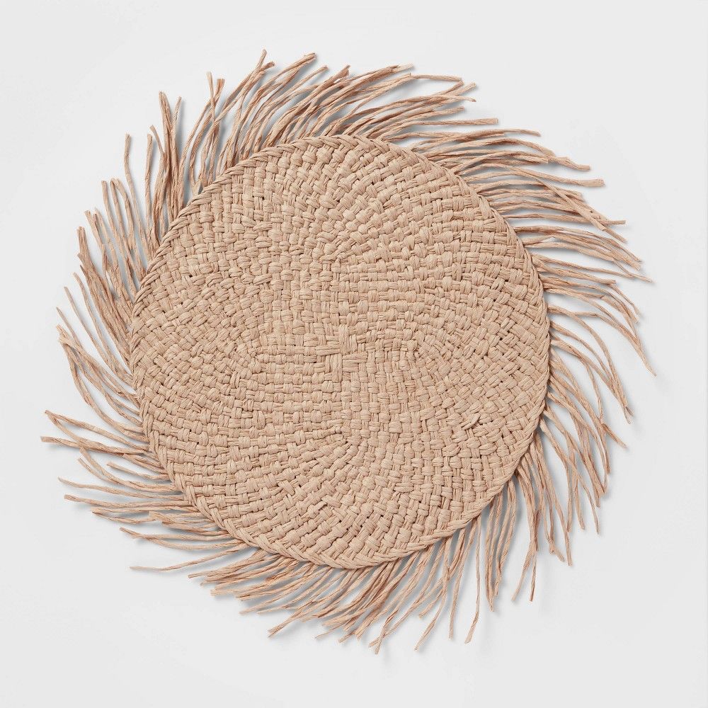 Paper Charger with Fringe Cream - Threshold | Target