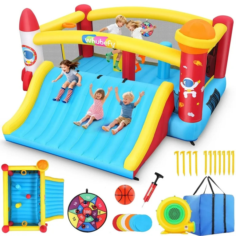 Adnoom Inflatable Bounce House for Kids 3-12, Bouncy Castle with 550W Blower, Jumping House with ... | Walmart (US)
