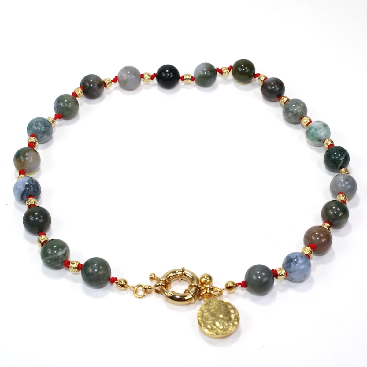 Vera Indian Agate Gemstone Necklace | Wolf & Badger