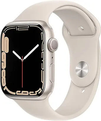 Apple Watch Series 7 [GPS 45mm] Smart Watch w/ Starlight Aluminum Case with Starlight Sport Band... | Amazon (US)