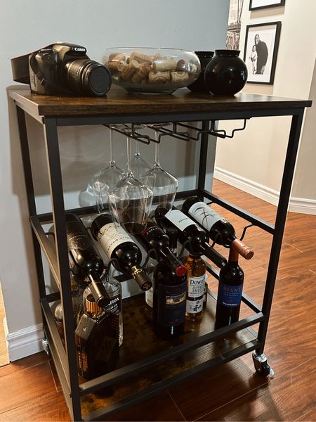 obsessing over this simple and spacious bar cart from Amazon, home bar. 

#LTKhome #LTKfindsunder100 #LTKover40