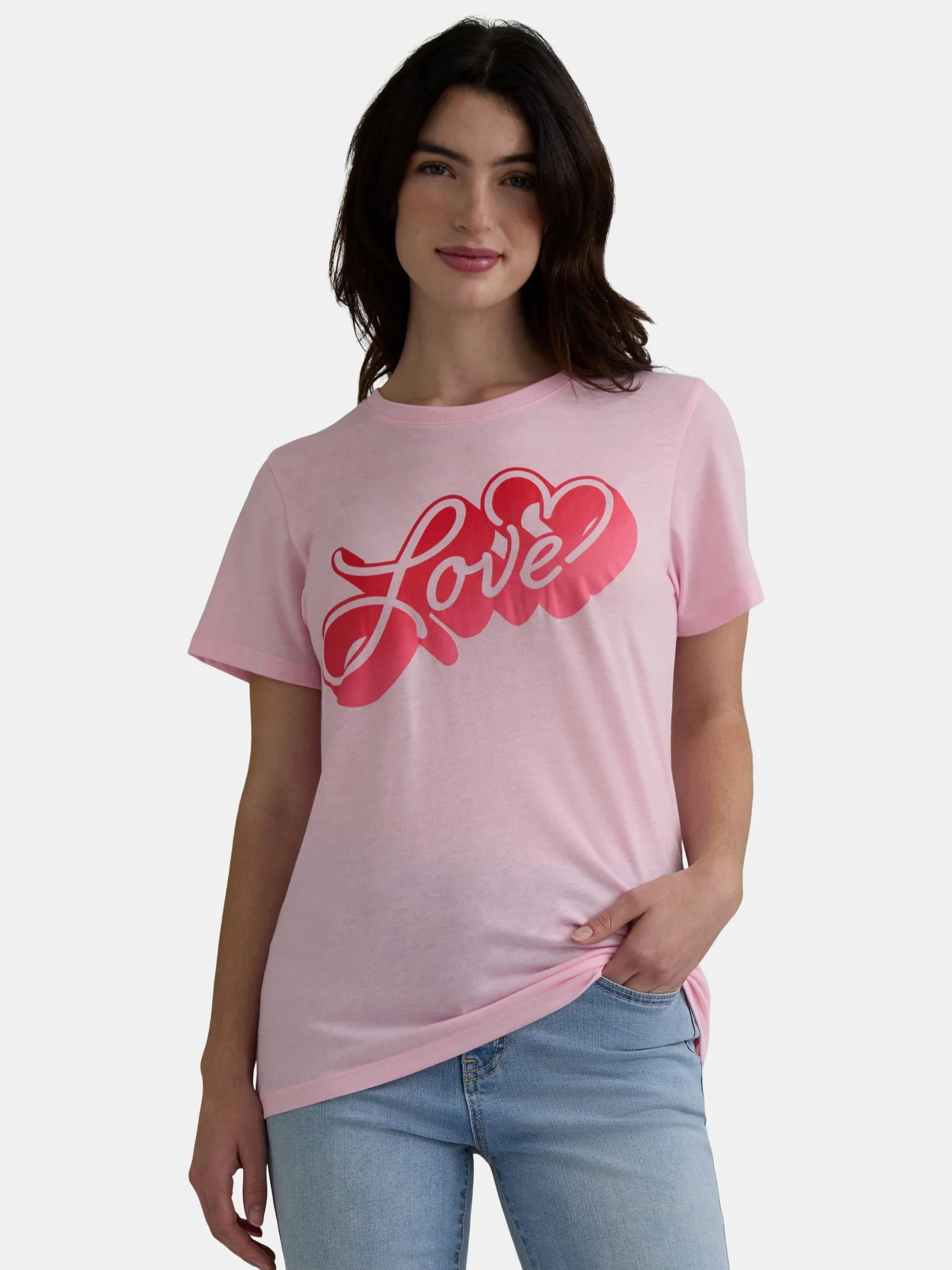 Valentine’s Day Women's Graphic Tee from Way to Celebrate, Sizes S-XXXL | Walmart (US)