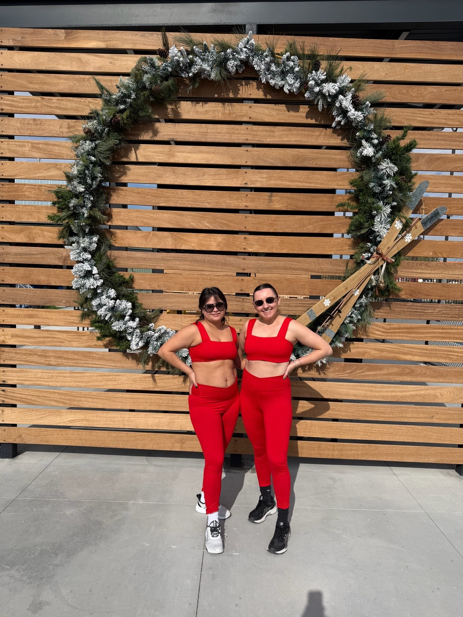 The cutest workout set.

So soft and comfy and comes in several colors. 

We are both wearing a medium on the top and bottom.

#LTKActive #LTKHoliday #LTKFindsUnder50