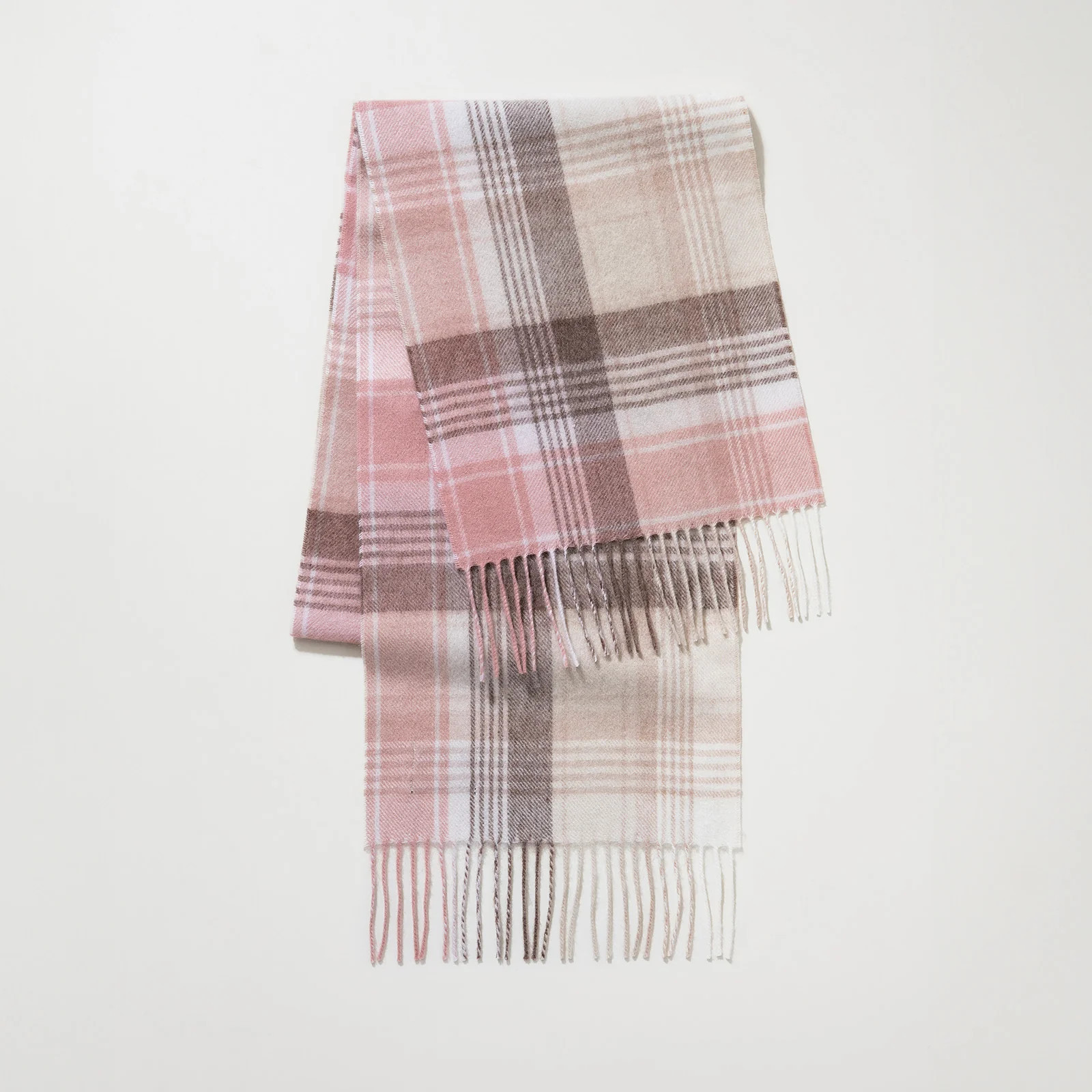 Lambswool Scarf - Natural Repeat Edge | Kiltane