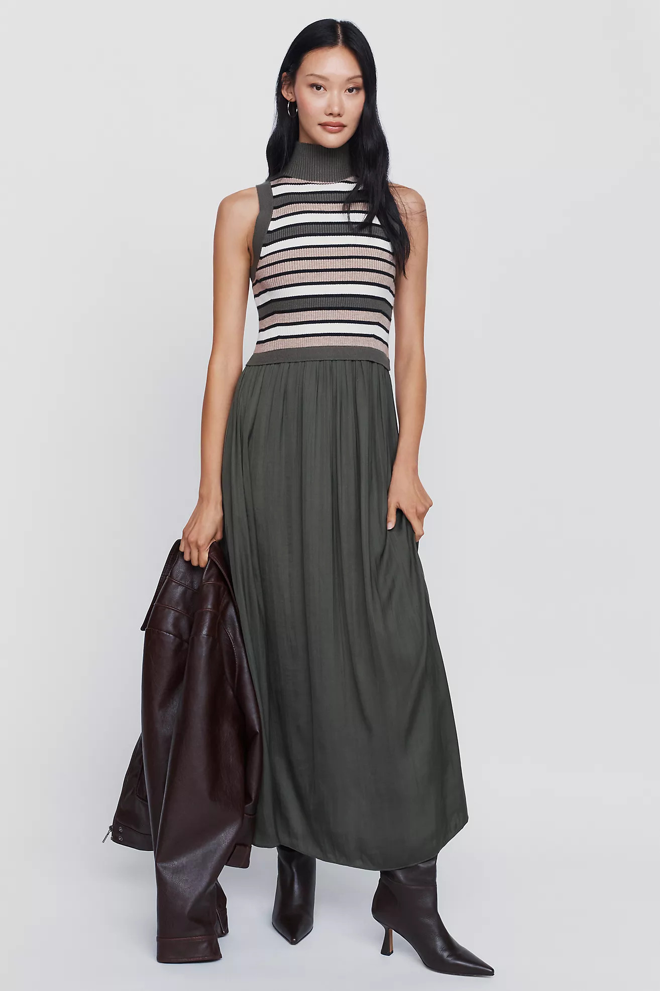 Thea Sleeveless Twofer Maxi Dress | Anthropologie (US)