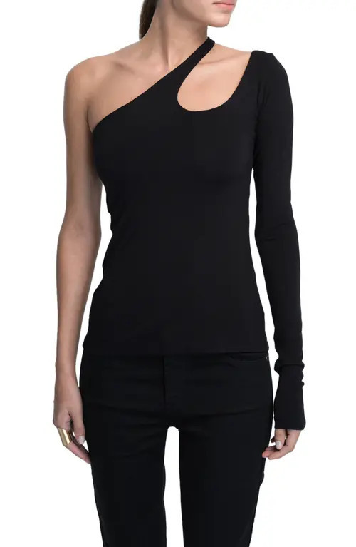 Marcella Cutout One-Shoulder Top in Black at Nordstrom, Size Xx-Large | Nordstrom