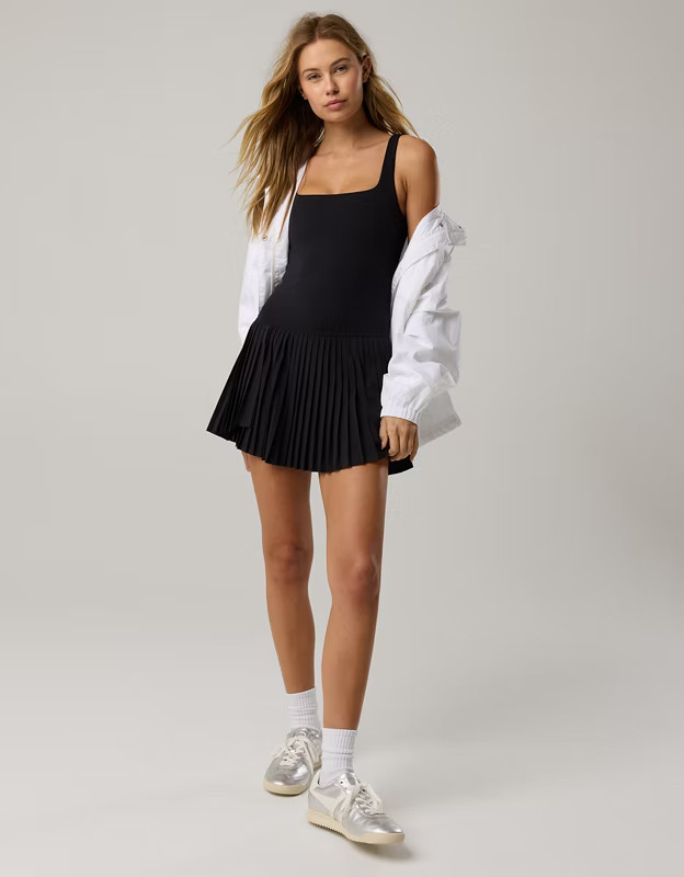 OFFLINE By Aerie You Serve Pleated Dress | Aerie