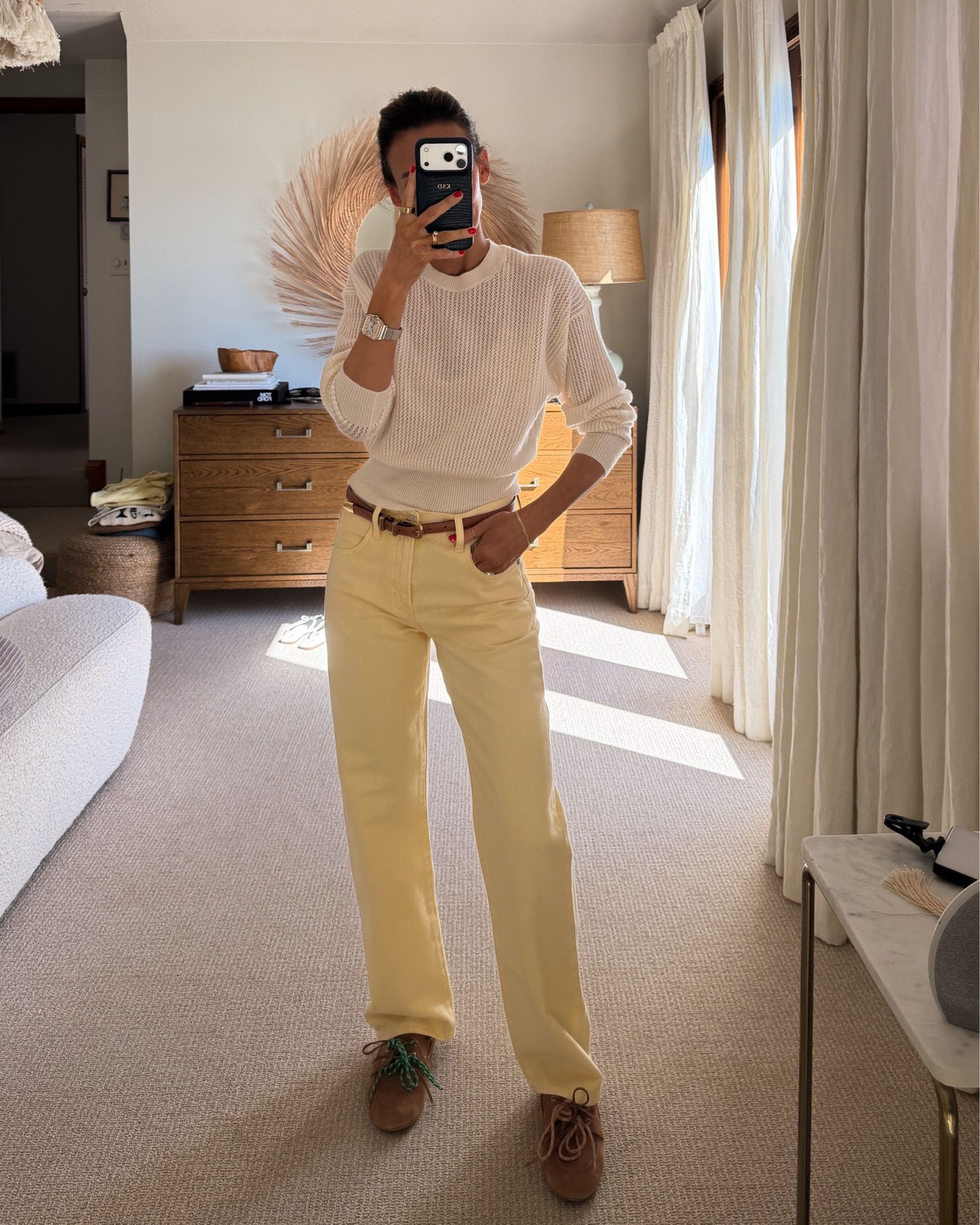 Ootd for a day of moving and packing! Jeans 25 fit tts, cashmere blend sweater xs 
New scent smells like a summer day  ✨

#LTKootd #LTKSeasonal #LTKOver40