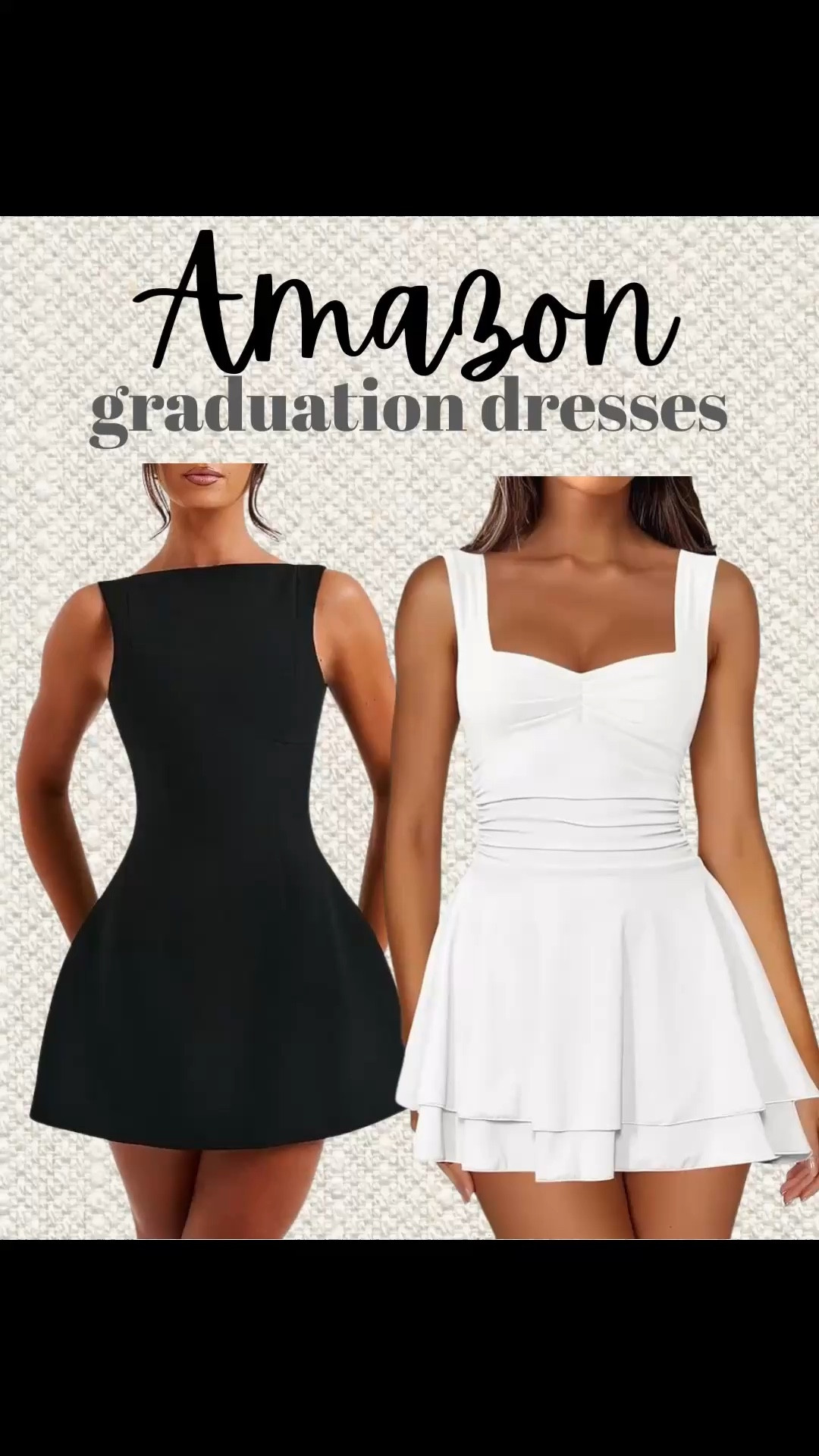 Graduation dresses from Amazon! 
College graduation dress
Highschool graduation dress
Black mini dress
Short black dresses
White mini dress 
Short white dresses
Amazon cocktail dress

#LTKU #LTKWedding
