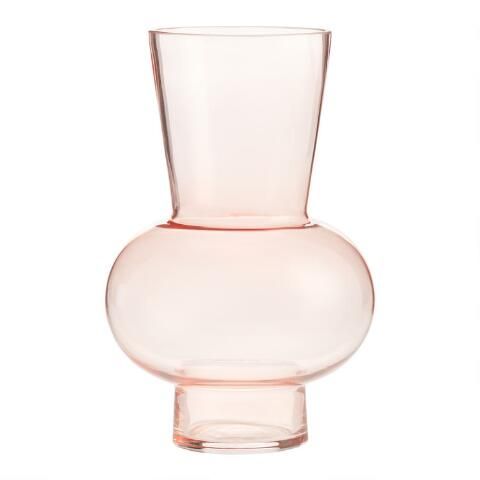 Blush Pink Glass Bulb Vase | World Market