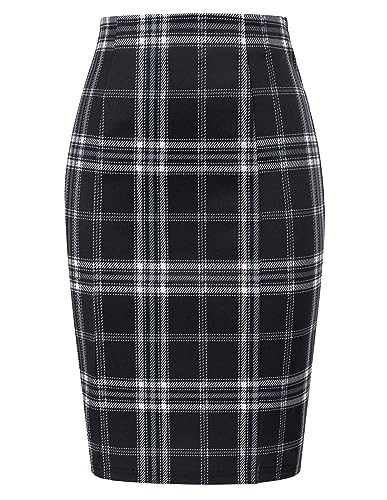 Amazon.com: Kate Kasin Womens Pencil Skirt Knee Length Elastic Waist Stretchy Bodycon Business Sk... | Amazon (US)
