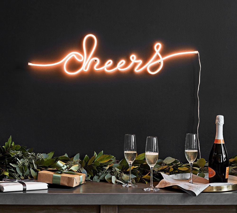 Lit Cheers Sign | Pottery Barn (US)