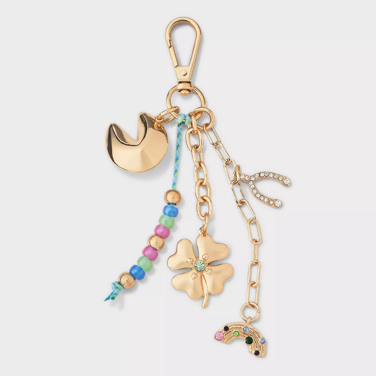 Wishbone Clover Bag Charm - A New Day™ - Gold | Target