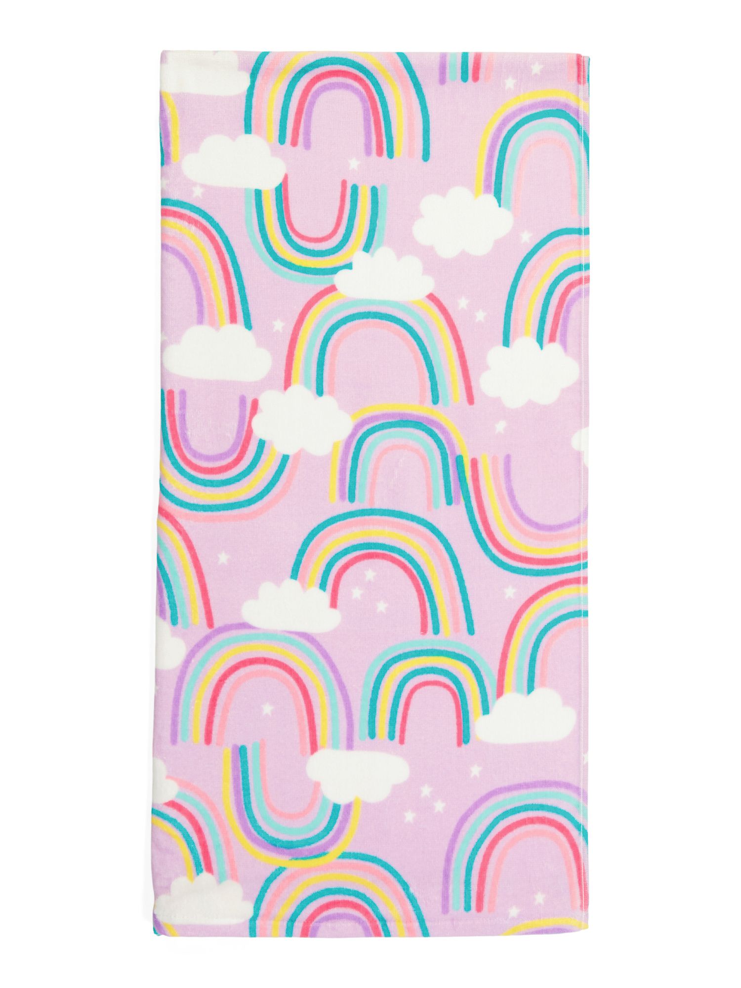 Children&#39;s Rainbow Cloud Beach Towel | TJ Maxx