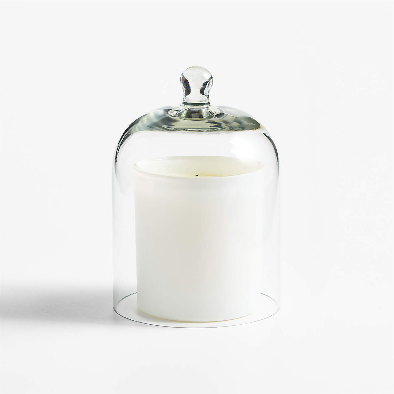 Small Glass Cloche for Pillar and Jar Candles + Reviews | Crate & Barrel | Crate & Barrel