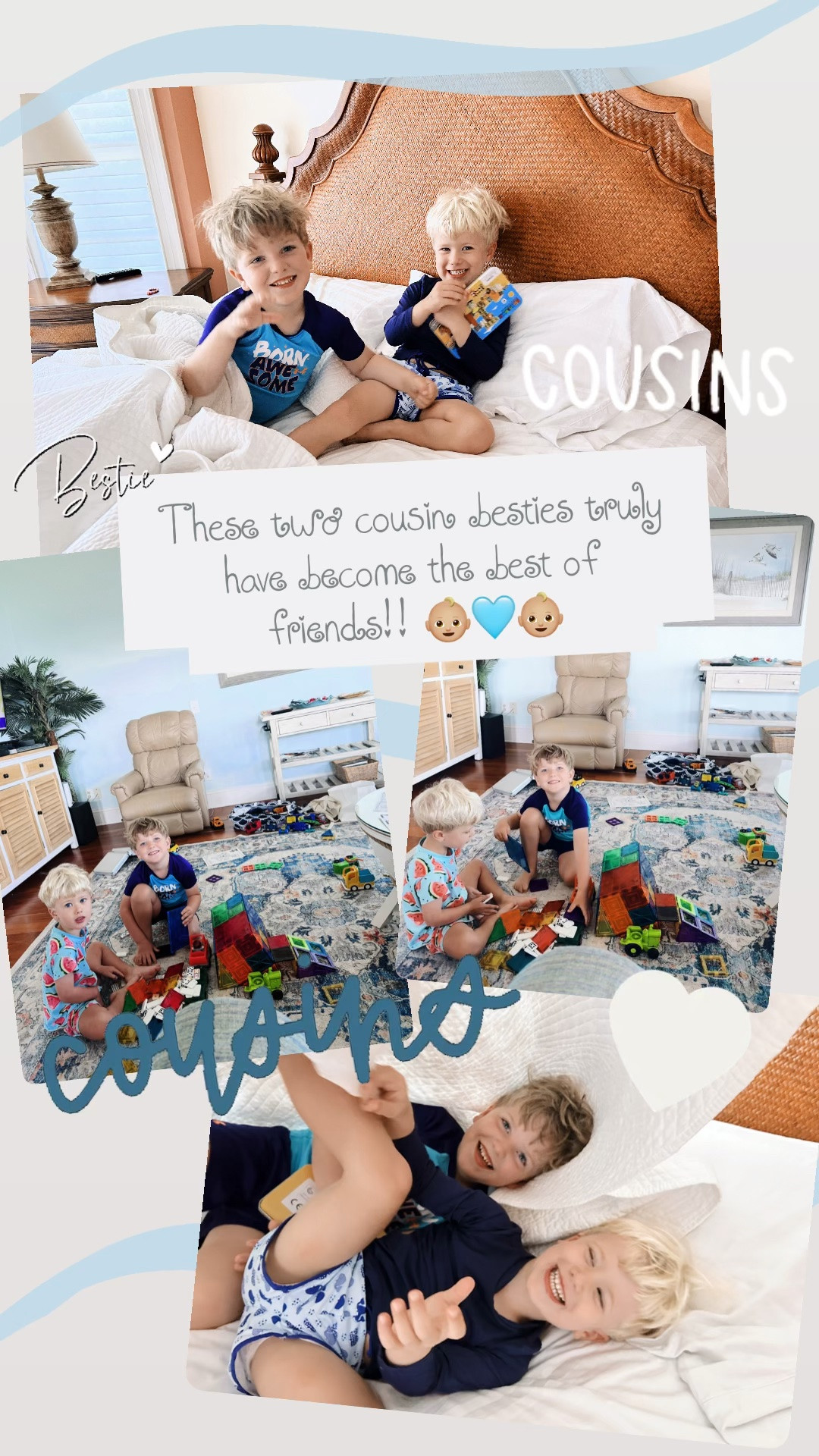 These two cousin besties truly have become the best of friends!! 👶🏼🩵👶🏼