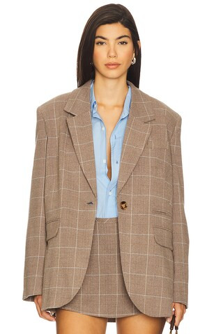 Elodie Alex Blazer in Brown Combo | Revolve Clothing (Global)