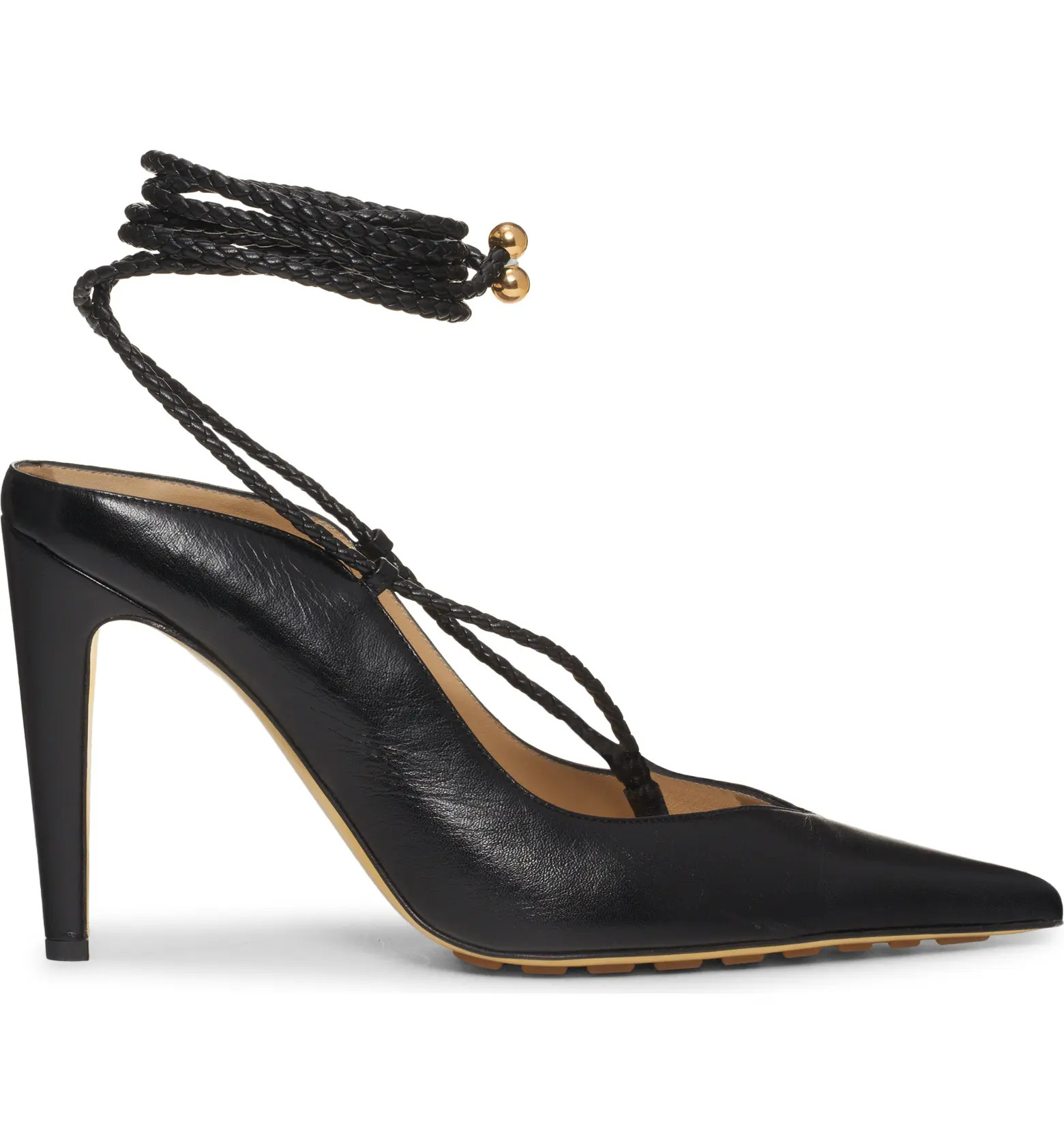 Bottega Veneta Ankle Wrap Pointed Toe Pump | Nordstrom | Nordstrom