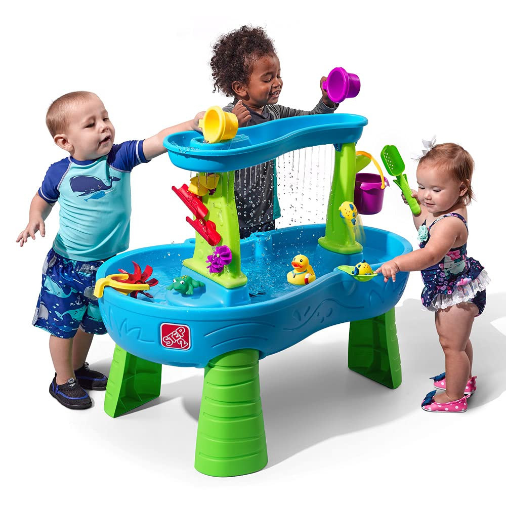 Step2 Rain Showers Splash Pond Toddler Water Table, Kids Water and Sand Activity Sensory Playset,... | Amazon (US)
