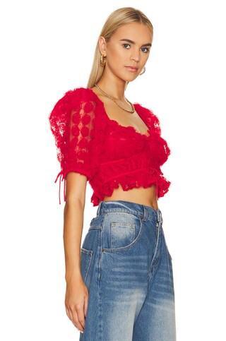 Hannah Crop Top
                    
                    For Love & Lemons | Revolve Clothing (Global)