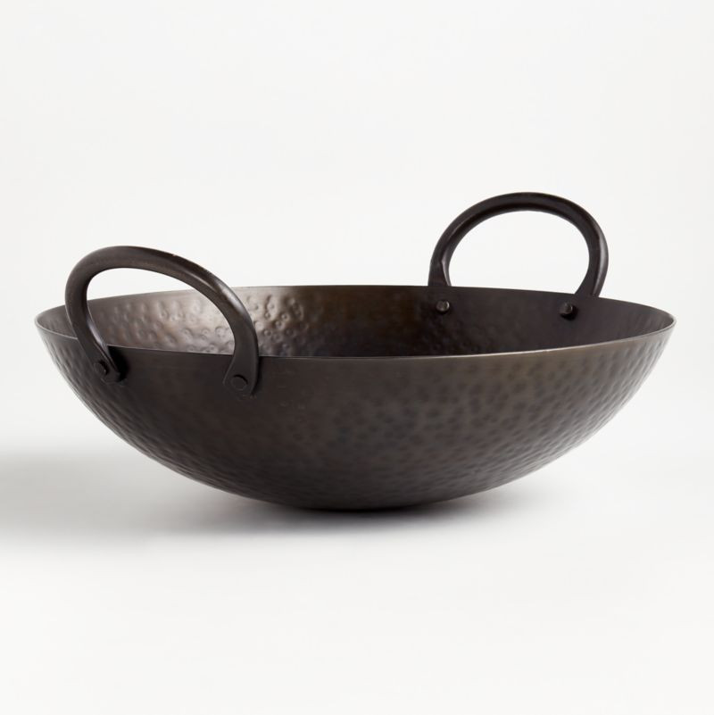 Feast Hammered Iron Serving Bowl + Reviews | Crate & Barrel | Crate & Barrel