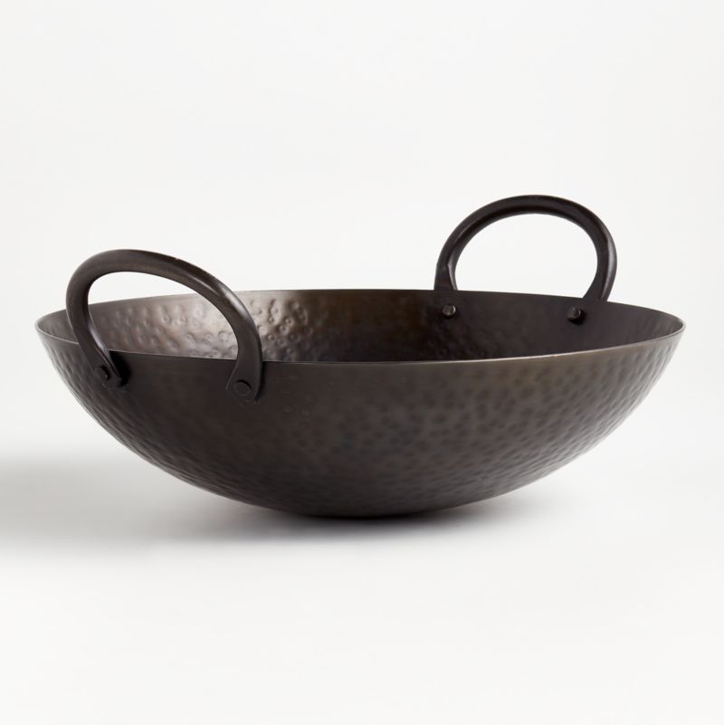 Feast Hammered Iron Serving Bowl + Reviews | Crate and Barrel | Crate & Barrel