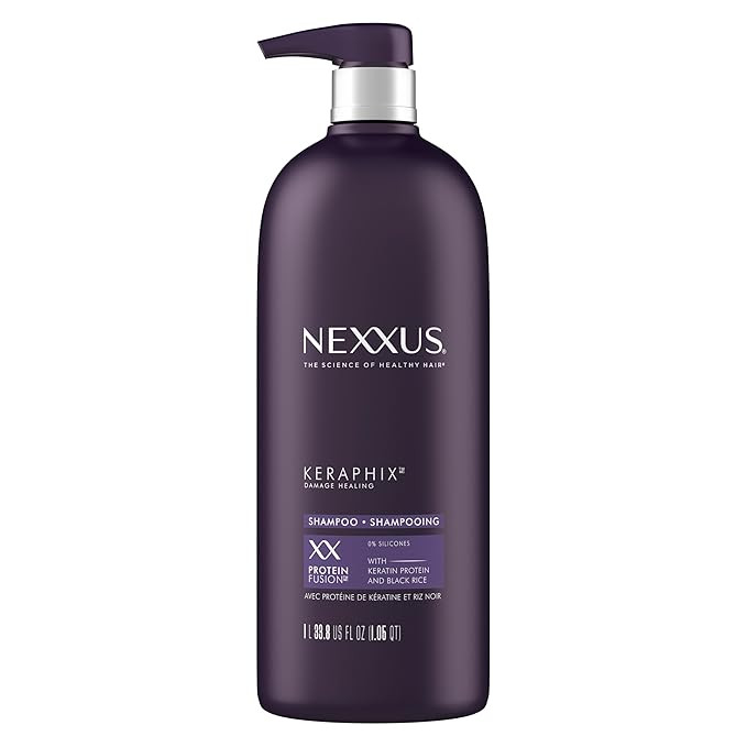 Nexxus Keraphix Shampoo With ProteinFusion for Damaged Hair Keratin Protein, Black Rice, Silicone... | Amazon (US)