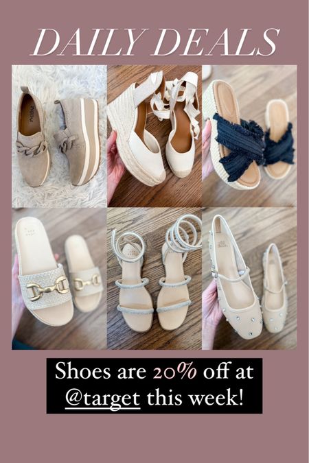 Daily deals
Target shoes 20% off

#LTKshoecrush #LTKsalealert