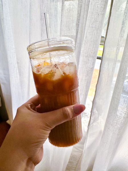 All glass cups! I use mine for iced coffee. 
2 for $17 
Great for smoothies, green juice, sodas, lattes, etc 

#LTKfindsunder50 #LTKhome