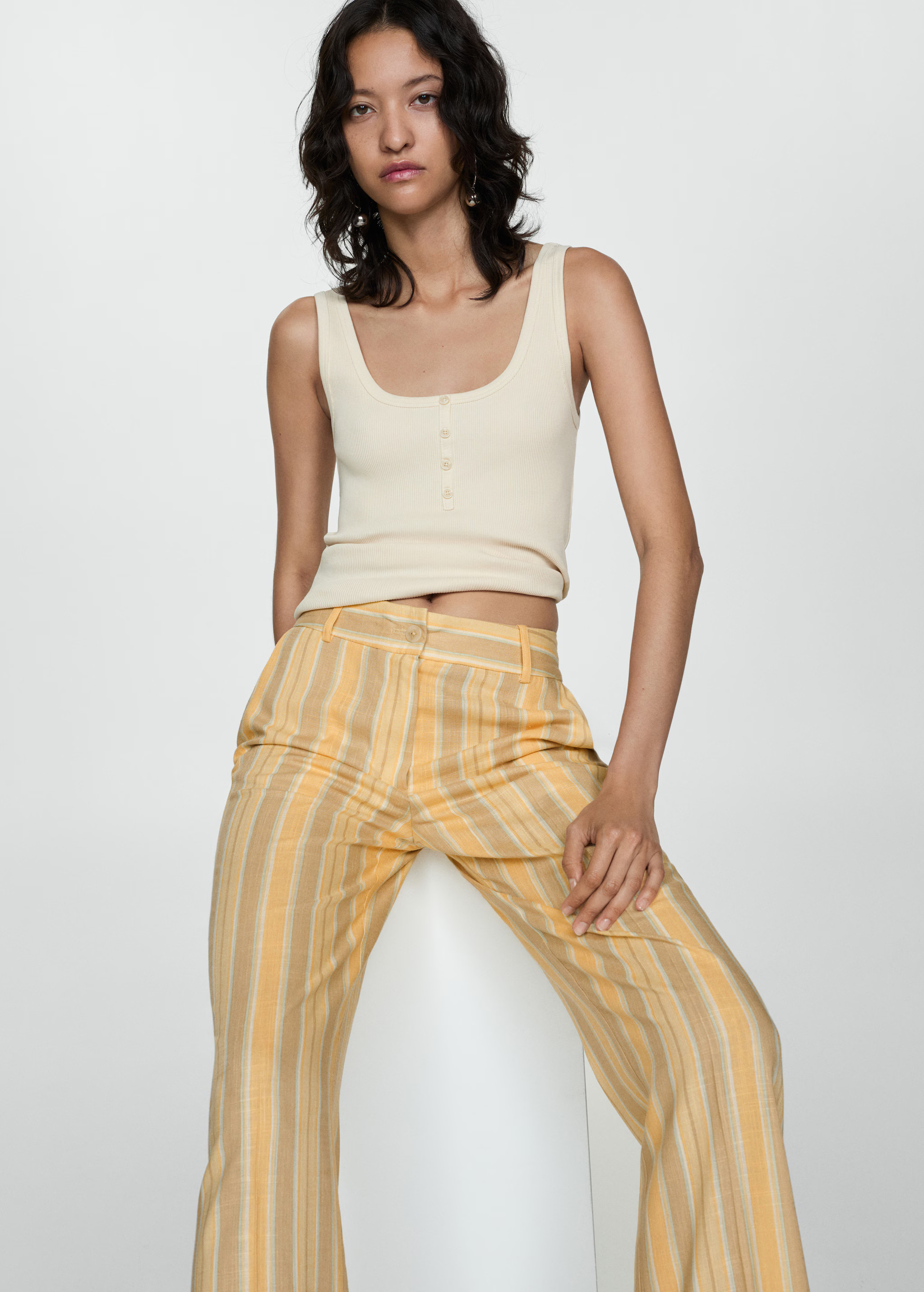 Straight striped pants | MANGO (US)
