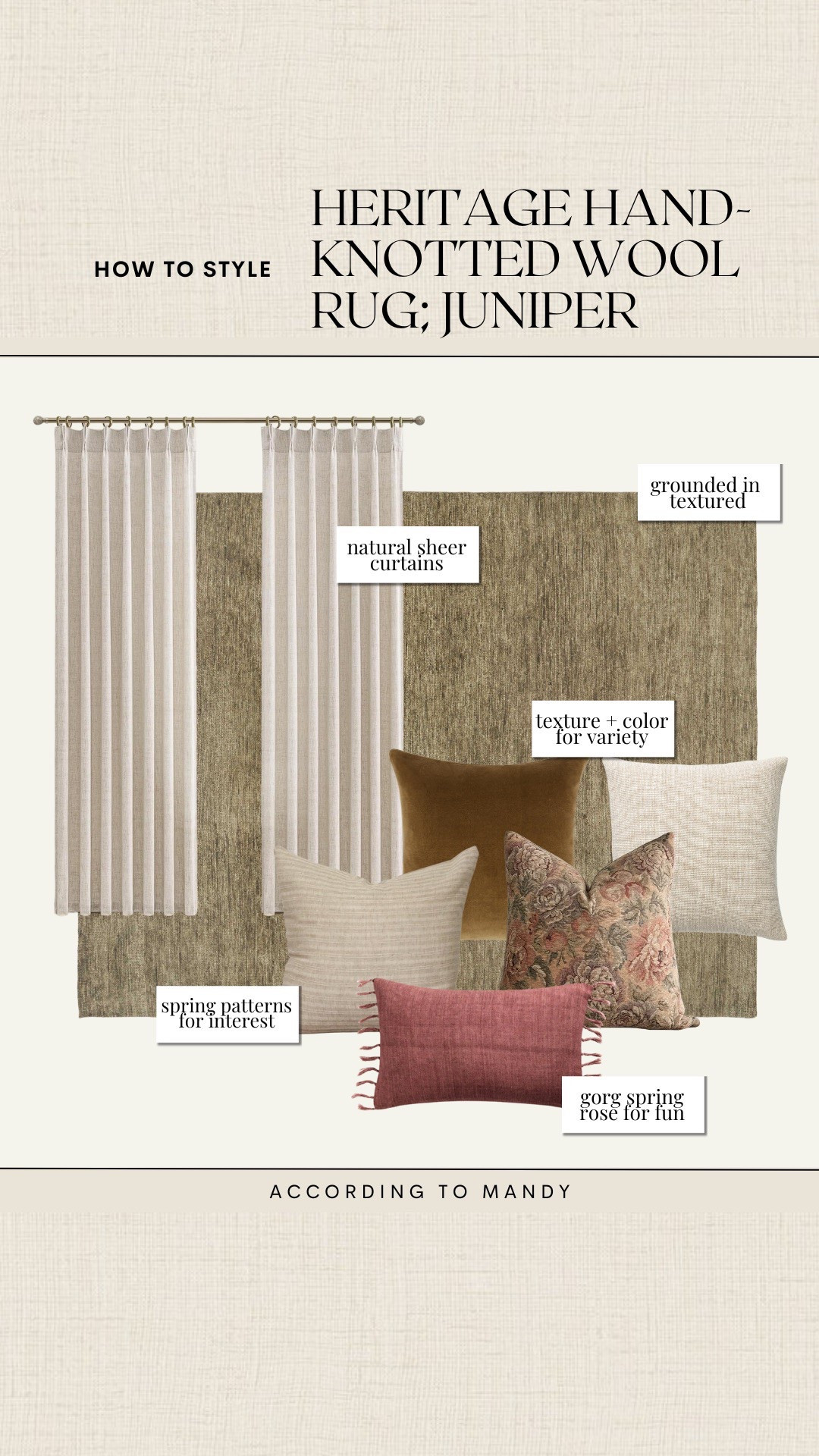 How to Style - Heritage Hand-Knotted Wool Rug in the color Juniper!

Loving this rug right now! 

spring styling, rug styling, spring rug styling, fresh living room, neutral spring living room, floral spring pillow, natural living room, pillow styling, spring pillow styling, rug coordinating 

#LTKHome #LTKSeasonal #LTKStyleTip