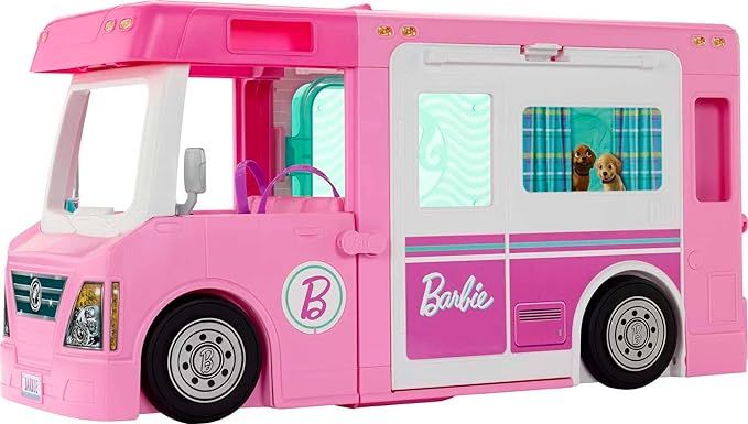 Barbie Camper 3-in-1 DreamCamper Toy Playset Transforming Camper with Pool, Truck and Boat 60 Bar... | Amazon (US)