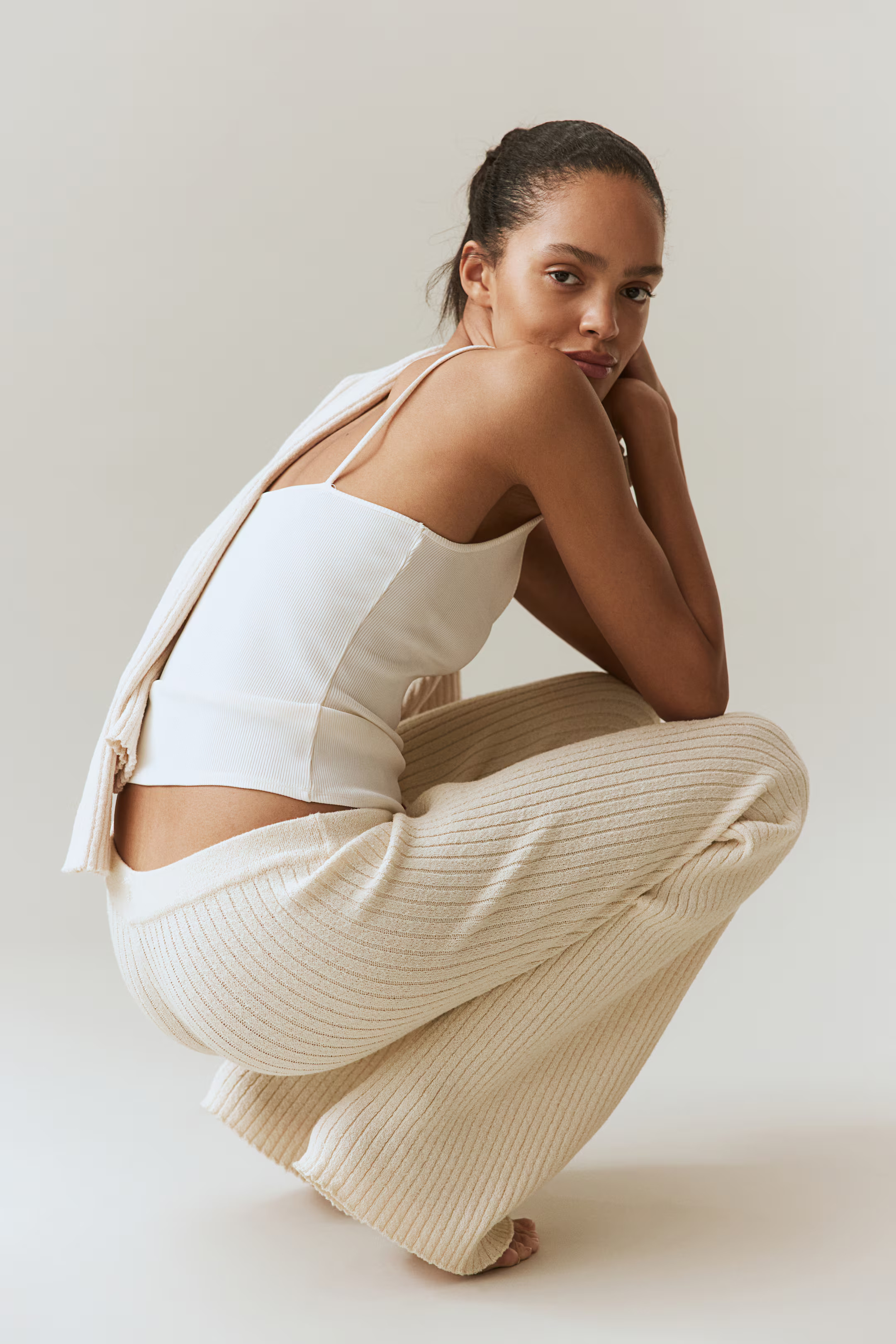 Flared Rib-Knit Pants | H&M (US + CA)