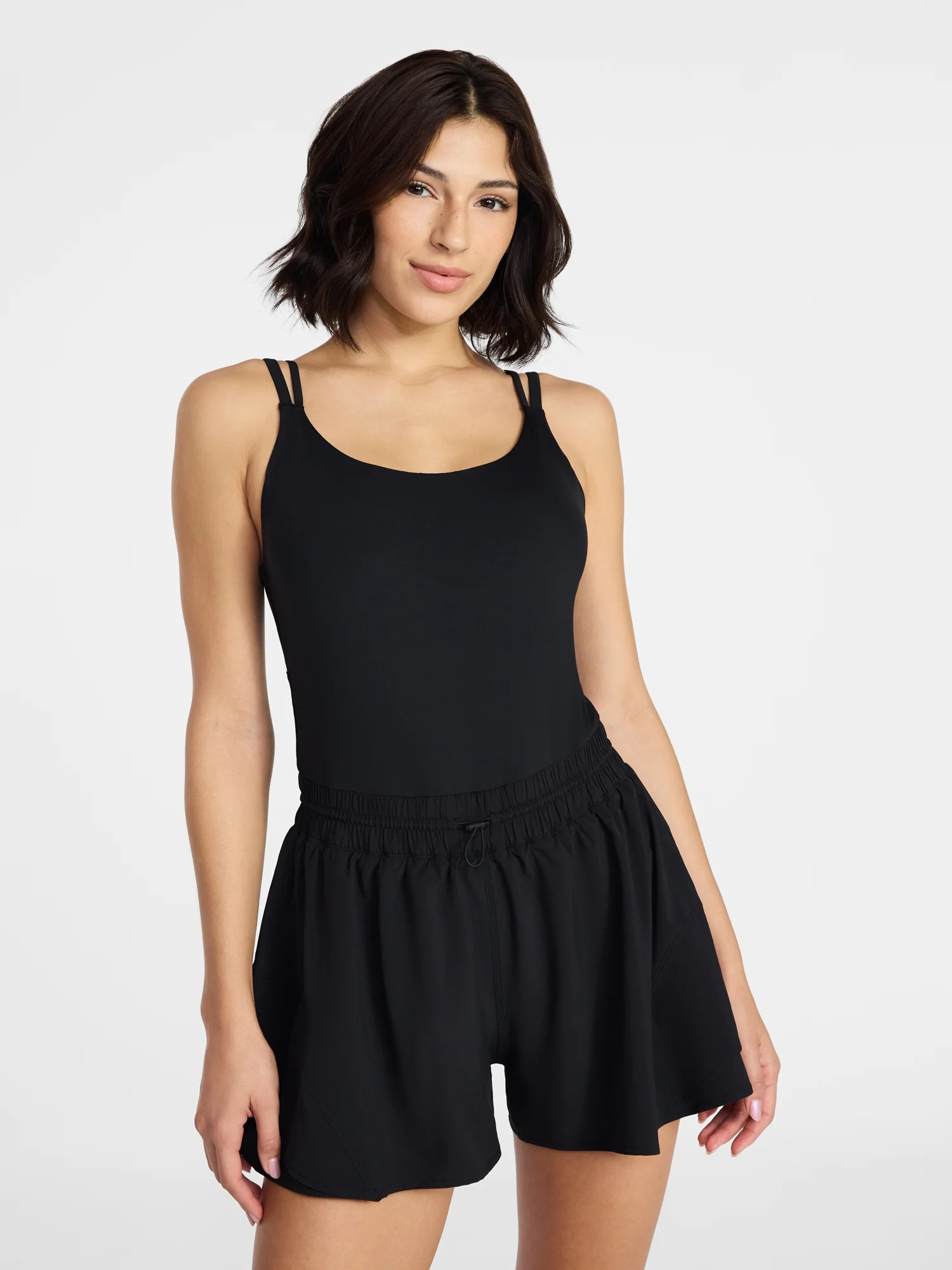 Avia Women's Clinched Waist Romper, Sizes XS-4X | Walmart (US)